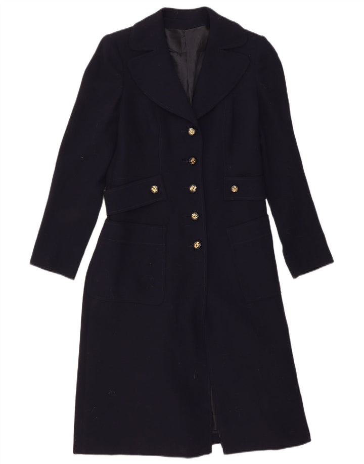 Vintage γυναικείο πανωφόρι UK 10 Small Navy Blue