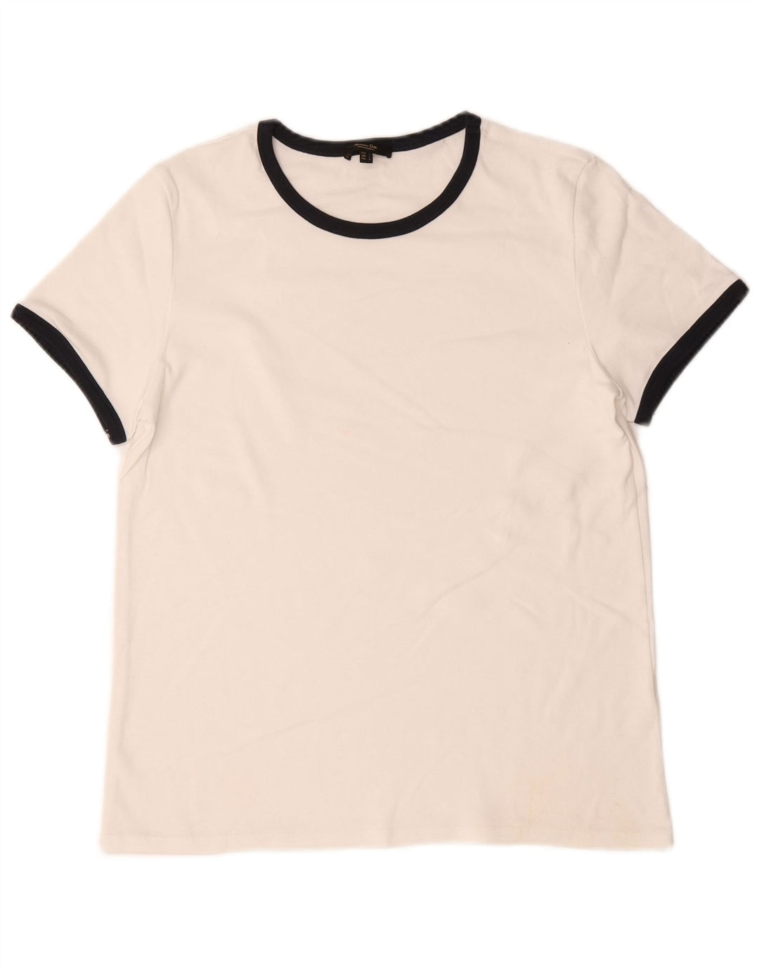 Massimo Dutti Γυναικείο T-Shirt Top UK 14 Large White Colourblock