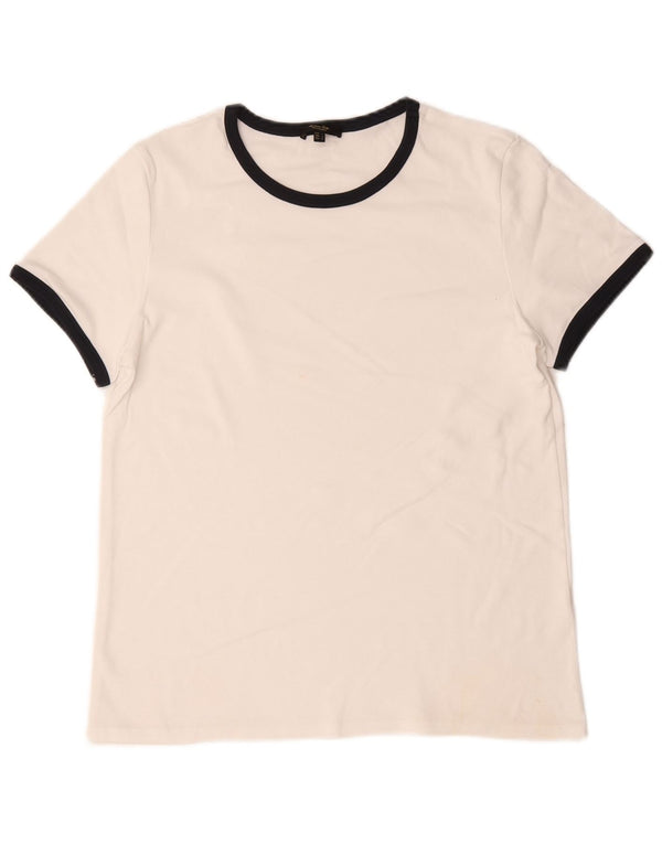 Massimo Dutti Γυναικείο T-Shirt Top UK 14 Large White Colourblock