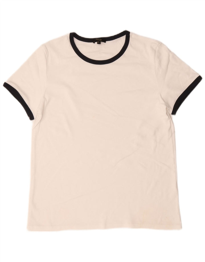 Massimo Dutti Γυναικείο T-Shirt Top UK 14 Large White Colourblock