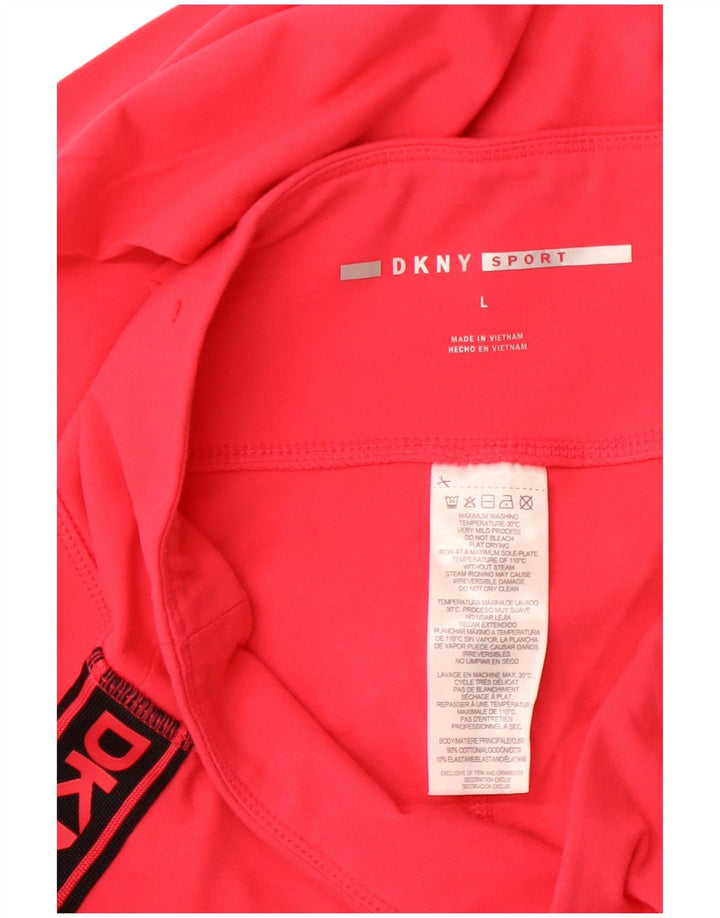 DKNY Γυναικεία Γραφικά Κάπρι Κολάν UK 16 Μεγάλο Βαμβακερό ροζ χρώμα