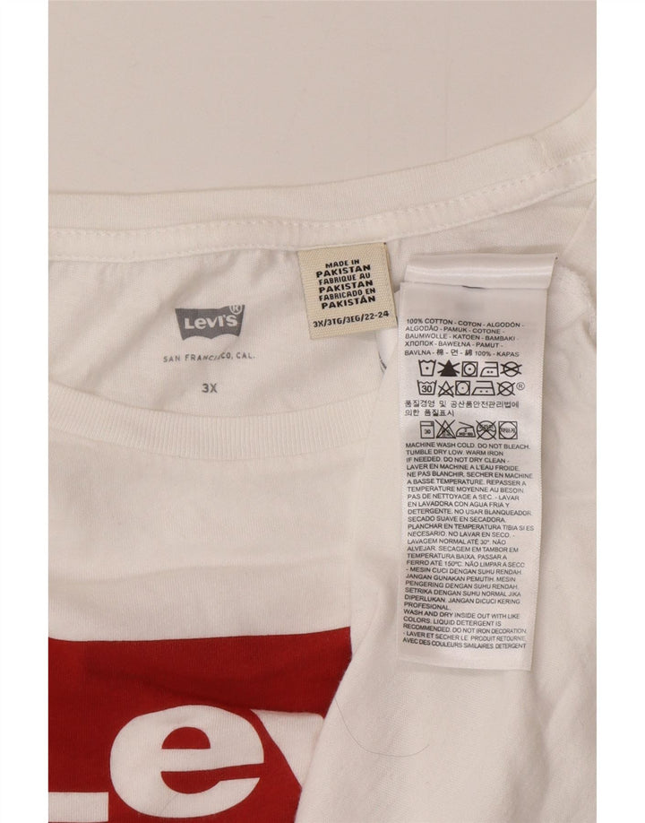 Ανδρικό γραφικό T-Shirt Levi's Top 3XL Λευκό βαμβακερό