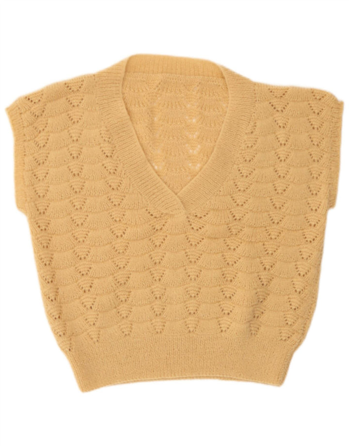 Vintage γυναικείο γιλέκο Tank Top UK 16 Large Beige