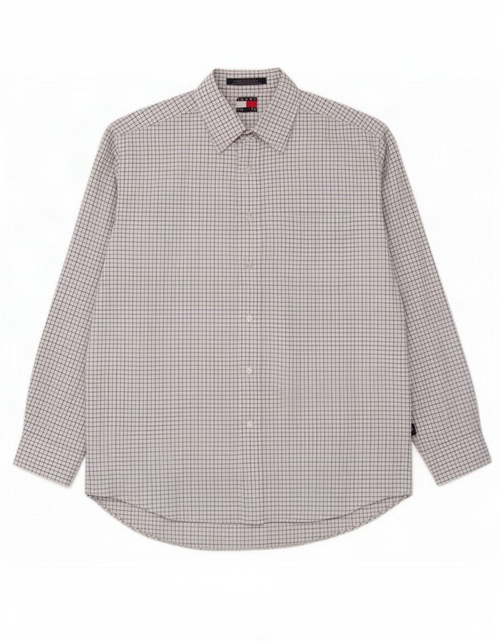 Ανδρικό πουκάμισο Tommy Hilfiger Large White Check Cotton