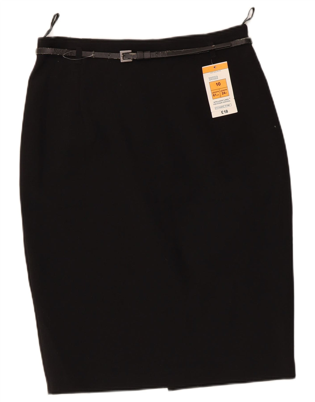 Marks & Spencer Γυναικεία Pencil Φούστα UK 10 Small W28 Black Polyester