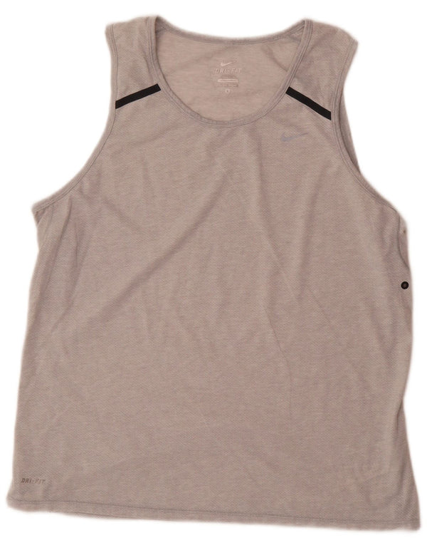 Ανδρικό γιλέκο Nike Dri Fit Top Large Grey Colourblock Πολυεστέρας