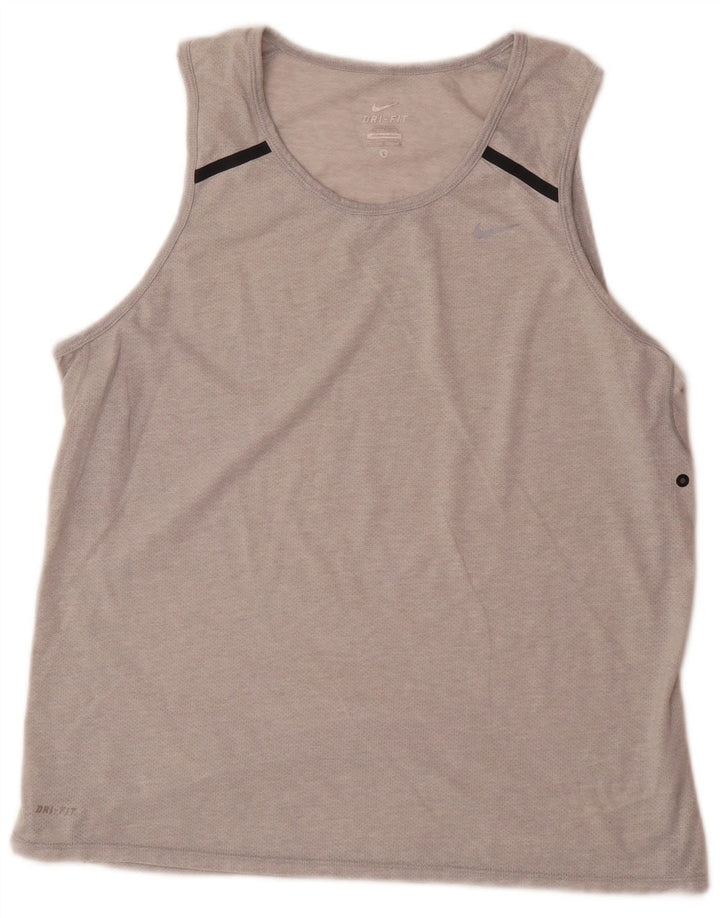 Ανδρικό γιλέκο Nike Dri Fit Top Large Grey Colourblock Πολυεστέρας