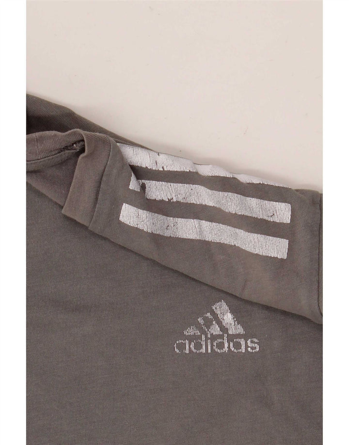 Ανδρικό T-Shirt Adidas Τοπ μεσαίο γκρι βαμβακερό