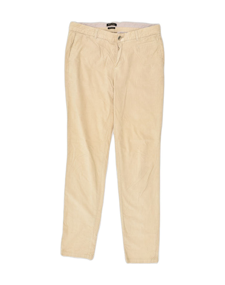 MASSIMO DUTTI Womens Slim Chino Trousers US 8 Medium W30 L29 Beige Cotton | Vintage Massimo Dutti | Thrift | Second-Hand Massimo Dutti | Used Clothing | Messina Hembry 