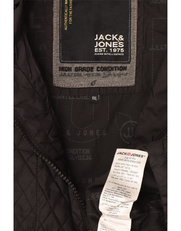 Jack & Jones Ανδρικό καπιτονέ μπουφάν UK 44 2XL Γκρι νάιλον
