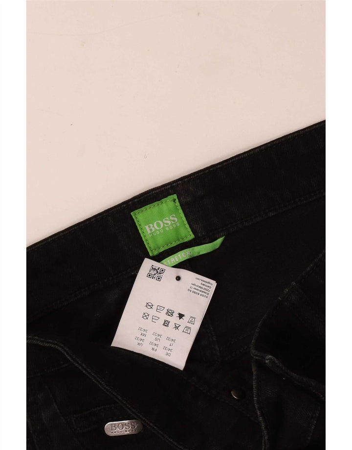 Ανδρικό τζιν Hugo Boss Slim W34 L32 Μαύρο βαμβακερό