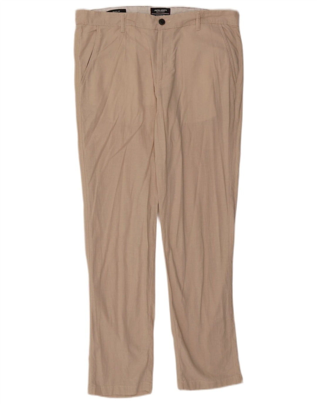 Jack & Jones Ανδρικό Straight Regular W34 L32 Μπεζ βαμβακερό