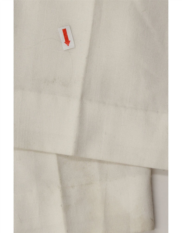 EASTEX Womens Straight Capri Trousers UK 14 Medium W28 L25 White Polyester Vintage Eastex and Second-Hand Eastex from Messina Hembry 