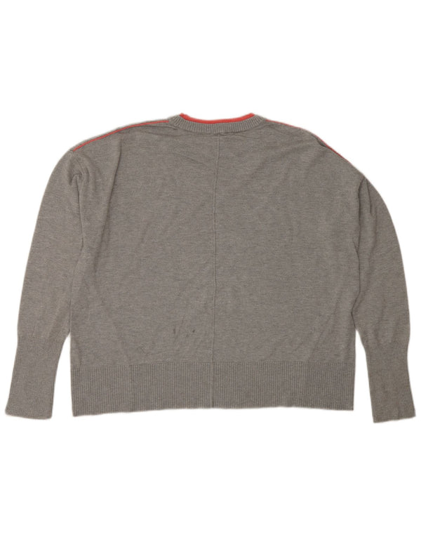 Γυναικείο Joules Relaxed Fit Crew Neck Jumper πουλόβερ UK 12 μεσαίο γκρι βαμβακερό