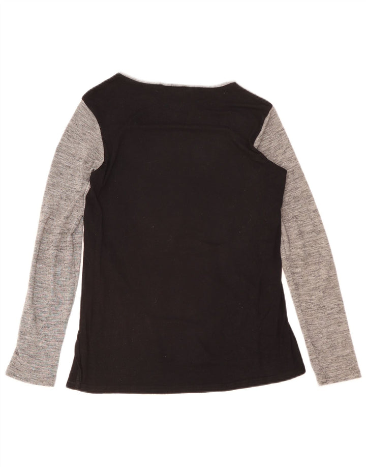 Zara Γυναικείο τοπ μακρυμάνικο UK 10 Small Grey Colourblock Πολυεστέρας