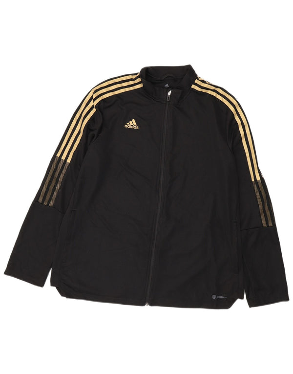 Γυναικεία φόρμα ADIDAS Aeroready Top Jacket UK 24/26 2XL Μαύρο Πολυεστέρας