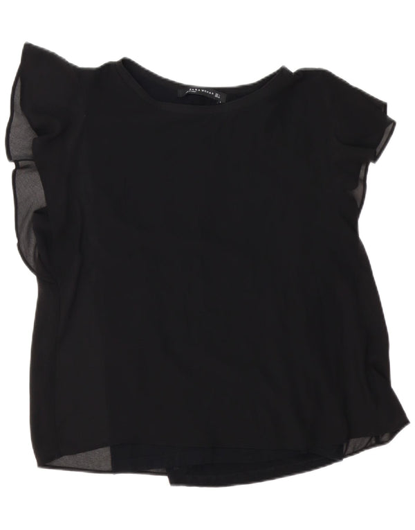 Γυναικεία μπλούζα ZARA Top UK 16 Large Black