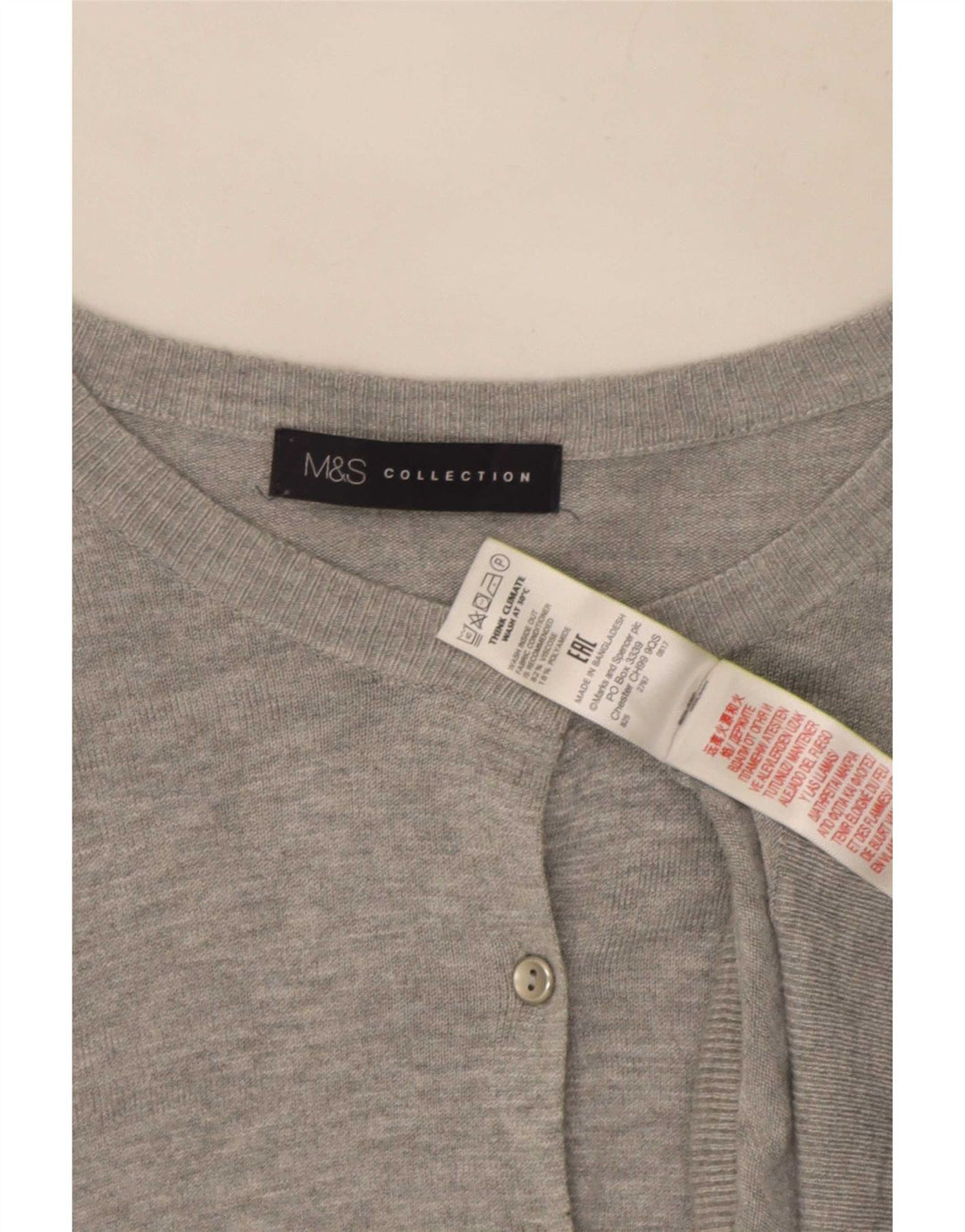 Marks & Spencer Γυναικεία ζακέτα πουλόβερ UK 16 μεγάλη γκρι βισκόζη