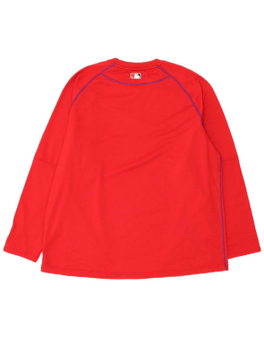 Majestic Mens Washington Nationals Top μακρυμάνικο XL κόκκινο πολυεστέρα