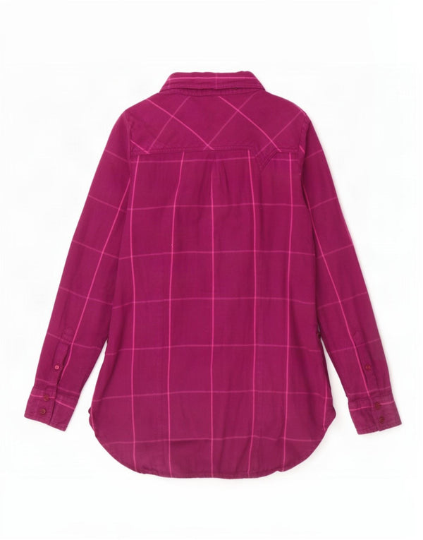 Vans γυναικείο πουκάμισο UK 10 Small Purple Check Cotton