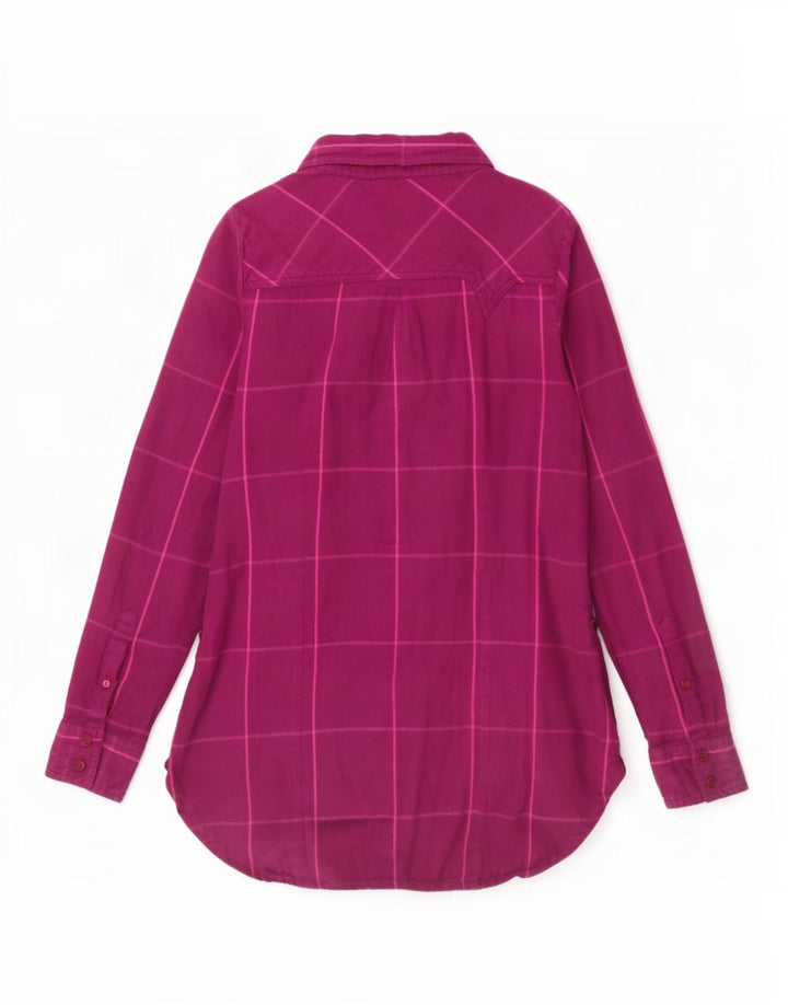 Vans γυναικείο πουκάμισο UK 10 Small Purple Check Cotton