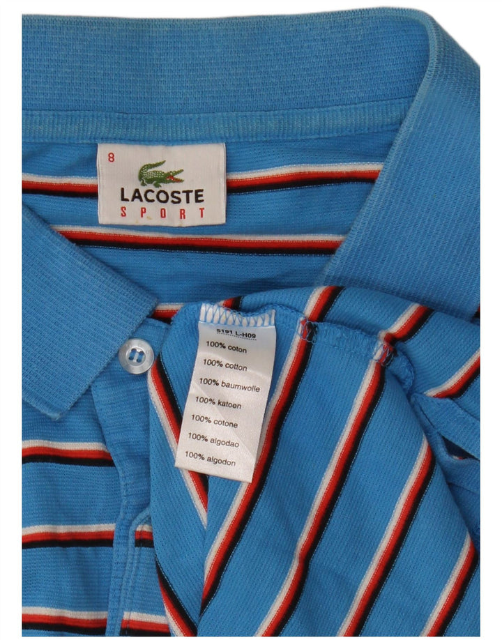 Ανδρικό πουκάμισο πόλο Lacoste Νούμερο 8 3XL Μπλε ριγέ βαμβακερό