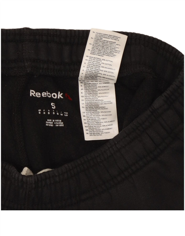 Ανδρική φόρμα Reebok Παντελόνι Joggers Μικρό μαύρο βαμβακερό