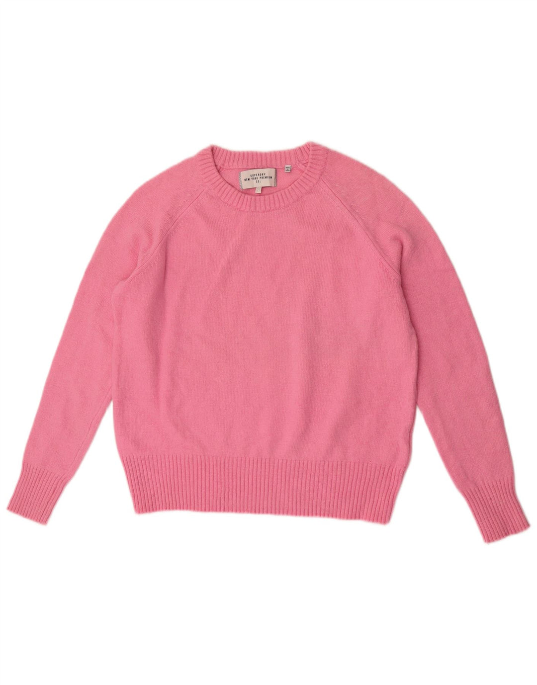 Superdry Γυναικείο πουλόβερ με λαιμόκοψη UK 14 Medium Pink