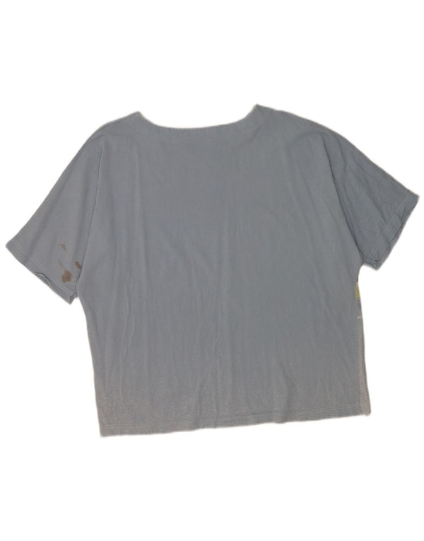 Together Womens Graphic T-Shirt Top UK 16/18 Large Blue Hawaiian