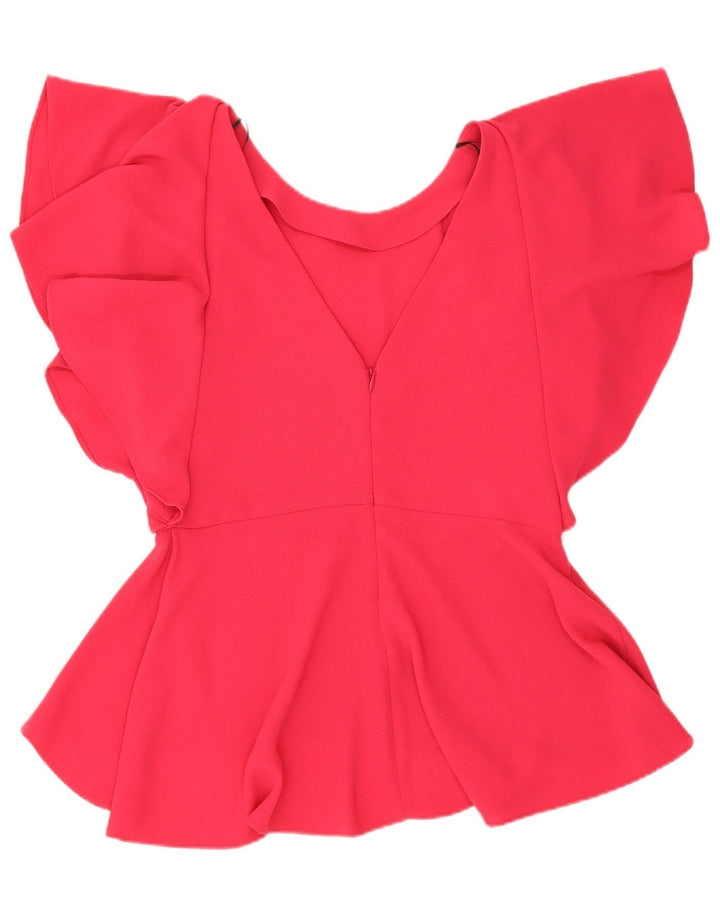 Zara Γυναικεία Μπλούζα Τοπ UK 12 Medium Pink Polyester