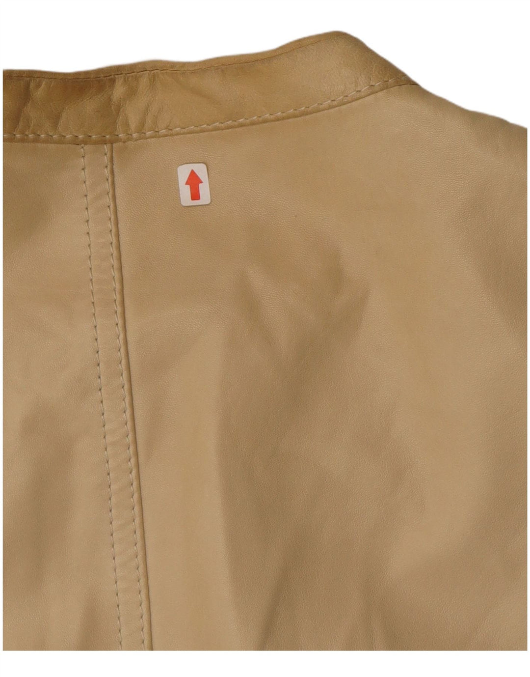 Valentino Γυναικείο Crop Δερμάτινο Μπουφάν IT 40 Small Beige Leather