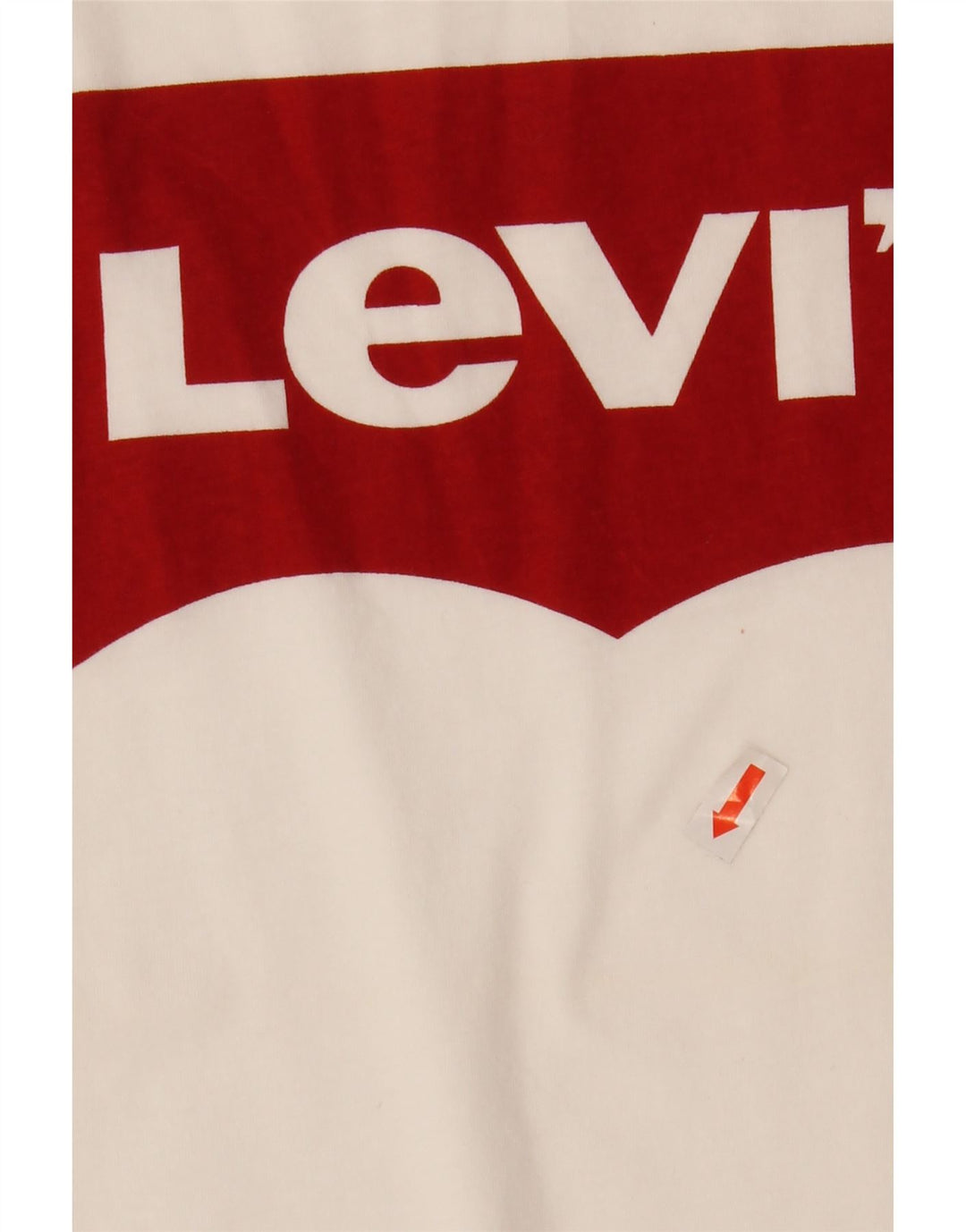 Γυναικείο γραφικό μπλουζάκι LEVI'S Top UK 10 μικρό λευκό βαμβακερό