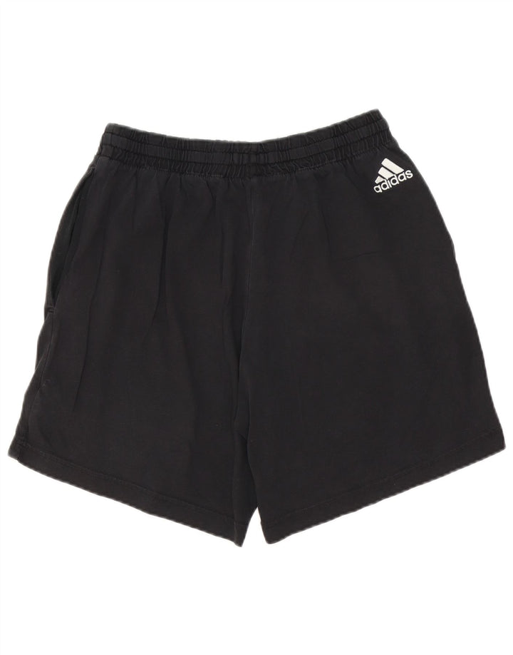 Ανδρικό γραφικό αθλητικό σορτς Adidas, μεσαίο μαύρο βαμβακερό
