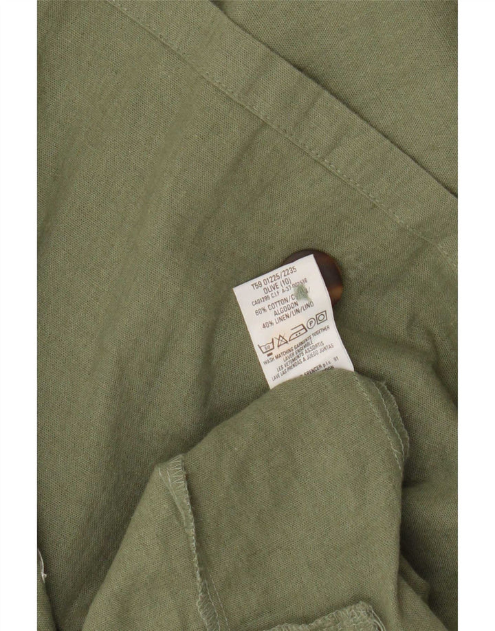 Marks & Spencer Γυναικείο κοντομάνικο σακάκι UK 10 Small Khaki