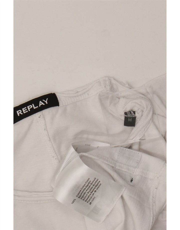 Ανδρικό T-Shirt Replay Top Μεσαίο λευκό βαμβακερό