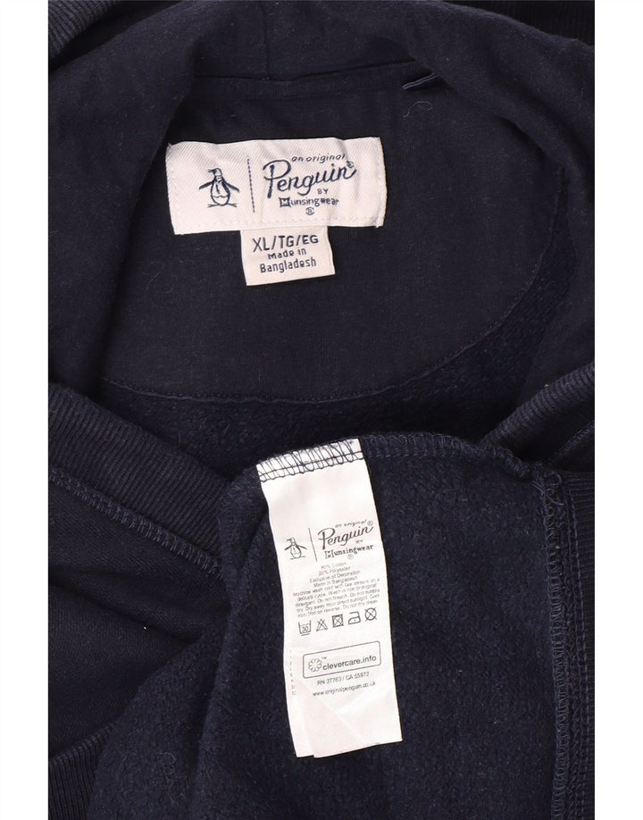 PENGUIN Ανδρικό Hoodie Jumper XL Navy Blue Cotton