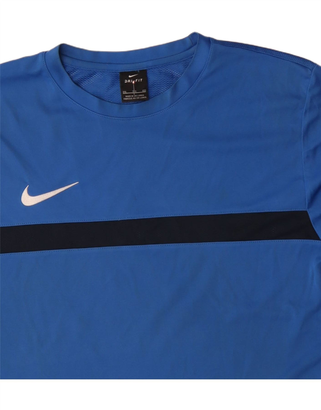 Ανδρικό μπλουζάκι NIKE Dri Fit Top 2XL Blue Colourblock Polyester