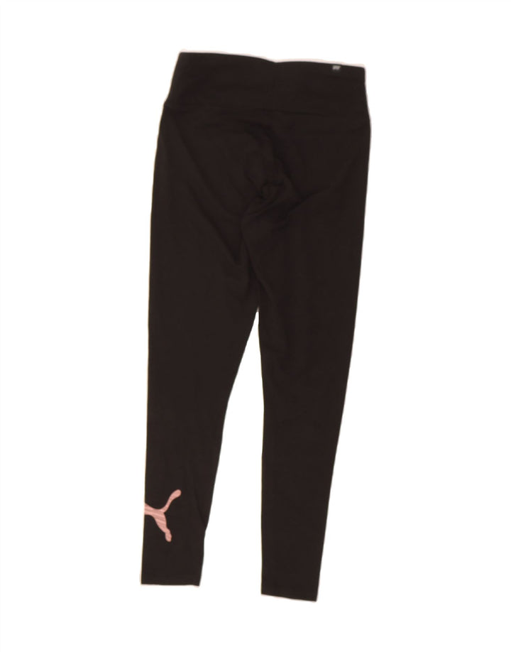 PUMA Womens Graphic Leggings UK 14 Medium  Black Cotton Vintage Puma and Second-Hand Puma from Messina Hembry 