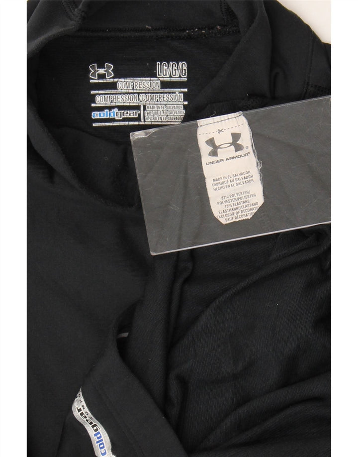 Under Armour Womens Compression Top Long Sleeve UK 14 Large Black Polyester