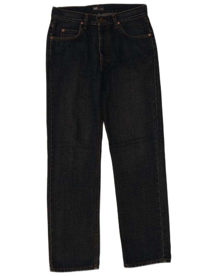 Lee Mens Straight Jeans W30 L31 Navy Blue Cotton