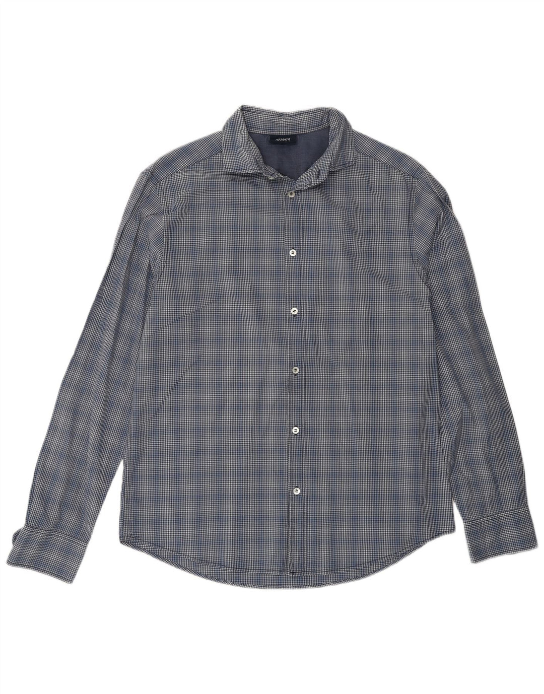 Armani Jeans Ανδρικό πουκάμισο XL Navy Blue Gingham