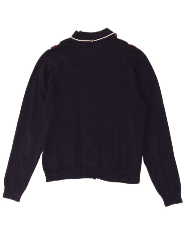 Ben Sherman Γυναικείο πουλόβερ με ζακέτα UK 10 Small Navy Blue ριγέ