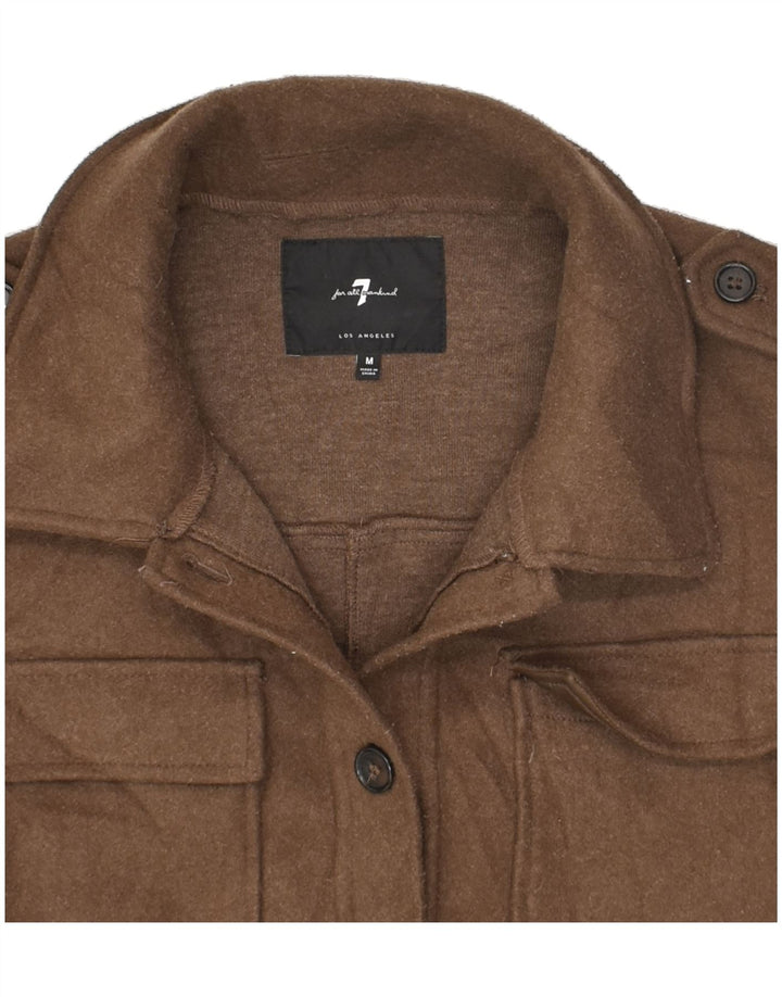 7 FOR ALL MANKIND Womens Utility Jacket UK 12 Medium Brown | Vintage 7 For All Mankind | Thrift | Second-Hand 7 For All Mankind | Used Clothing | Messina Hembry 