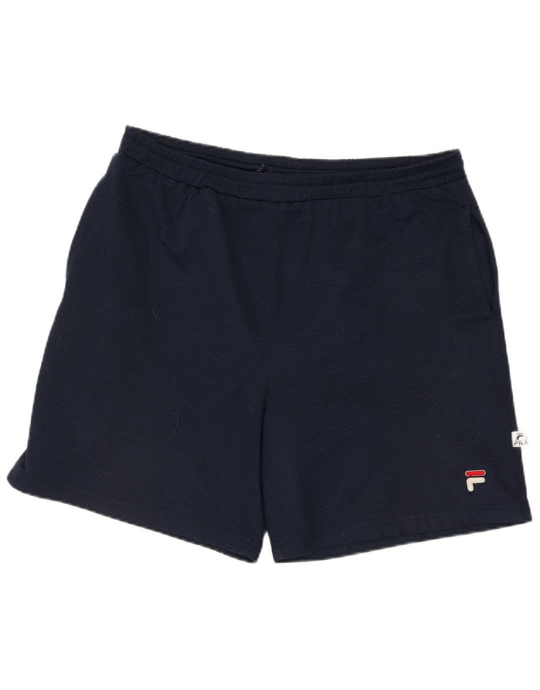 FILA Mens Graphic Sport Shorts Large Navy Blue Polyester