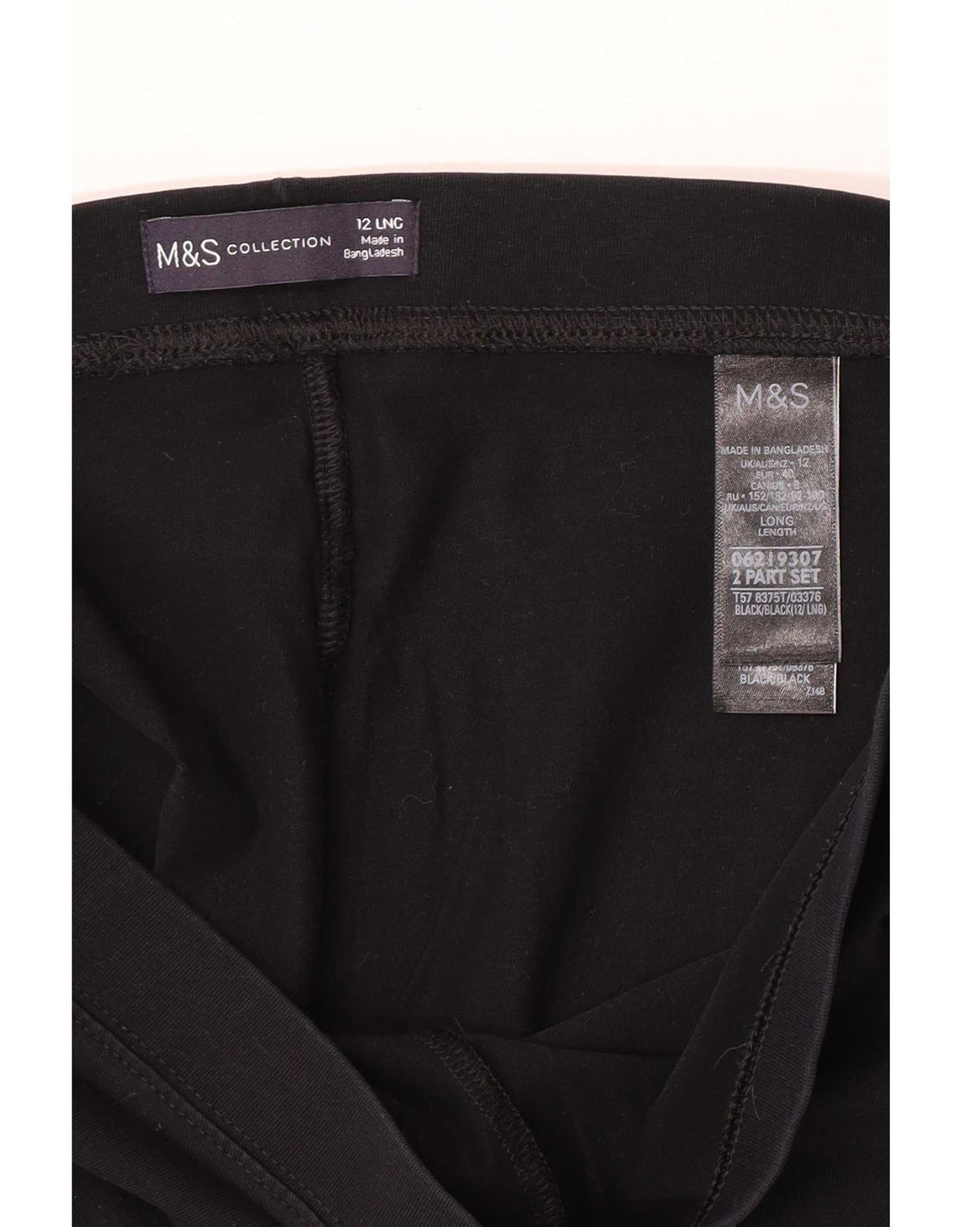 Marks & Spencer Γυναικεία Κολάν UK 12 Μεσαίο μαύρο βαμβακερό