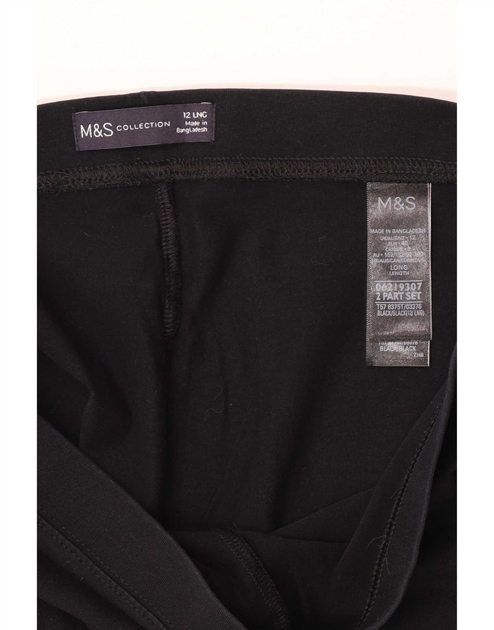 Marks & Spencer Γυναικεία Κολάν UK 12 Μεσαίο μαύρο βαμβακερό