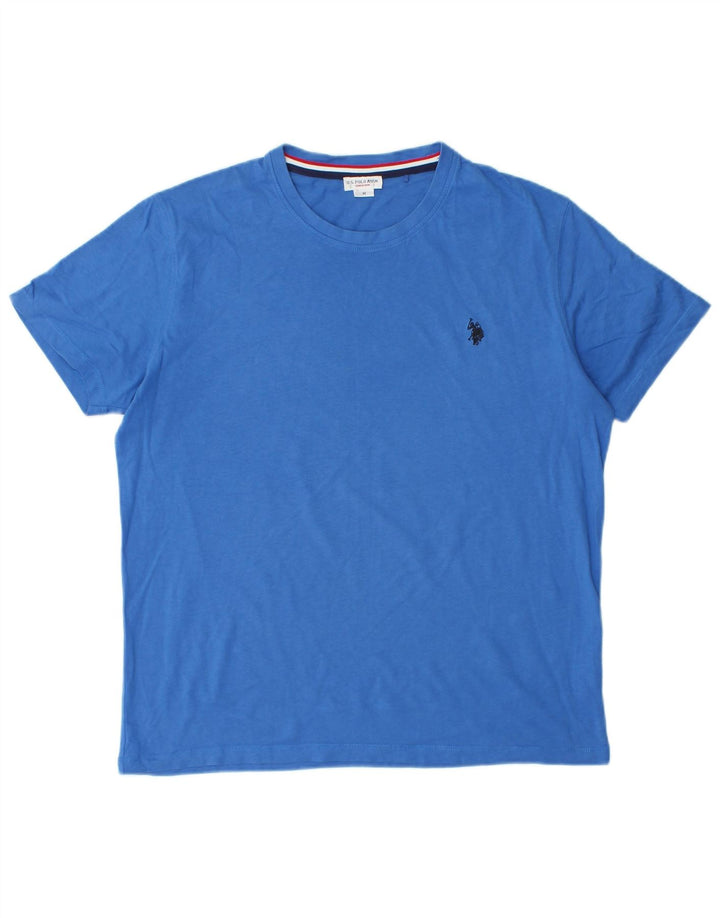 Πόλο Ασν. Ανδρικό T-Shirt Top από μεσαίο μπλε βαμβακερό