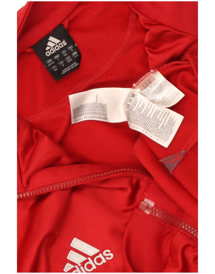 Ανδρική φόρμα Adidas Top Jacket UK 44/46 Μεγάλο κόκκινο χρώμα πολυεστέρα