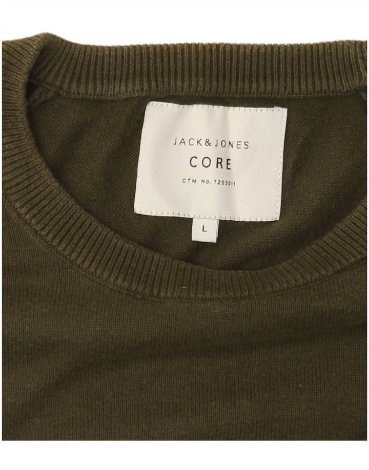 Jack & Jones Ανδρικό Φούτερ Jumper Μεγάλο Πράσινο Colourblock