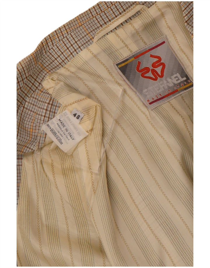 Stefanel Ανδρικό σακάκι 2 κουμπιών μπλέιζερ IT 48 μεσαίο μπεζ βαμβακερό